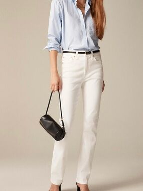 J.CREW Women's Straight White Denim Jeans
Stretch Mid Rise 5-Pocket BX975